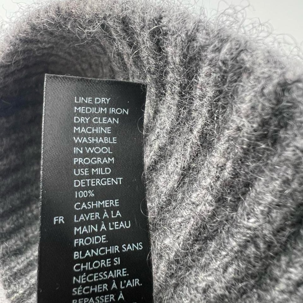 Cos Ribbed Cashmere Grey Hat - Picture 4 of 4